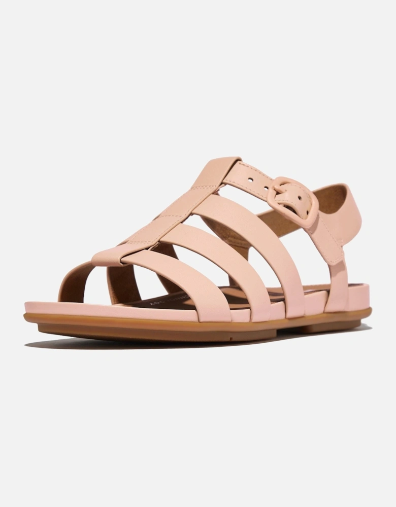 Gracie Fisherman Leather Women's Sandy Beige Sandals