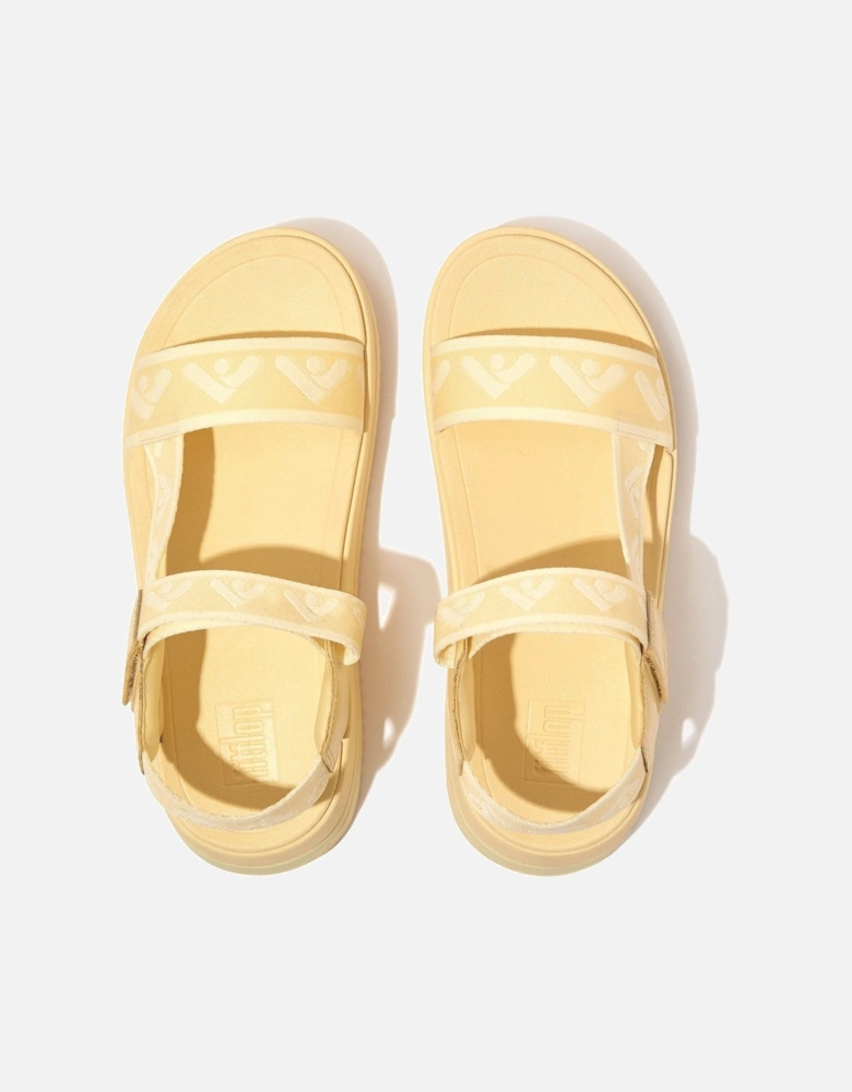 Surff Back Strap Polyester/Leather Women's Mellow Yellow Wide Sandals