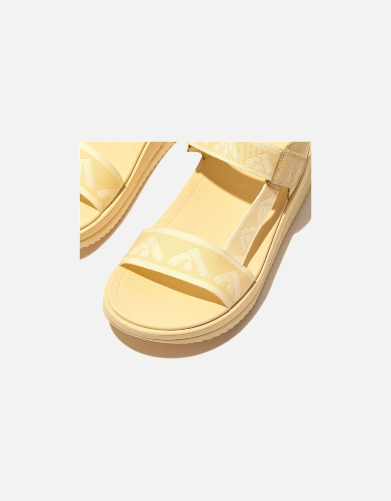 Surff Back Strap Polyester/Leather Women's Mellow Yellow Wide Sandals