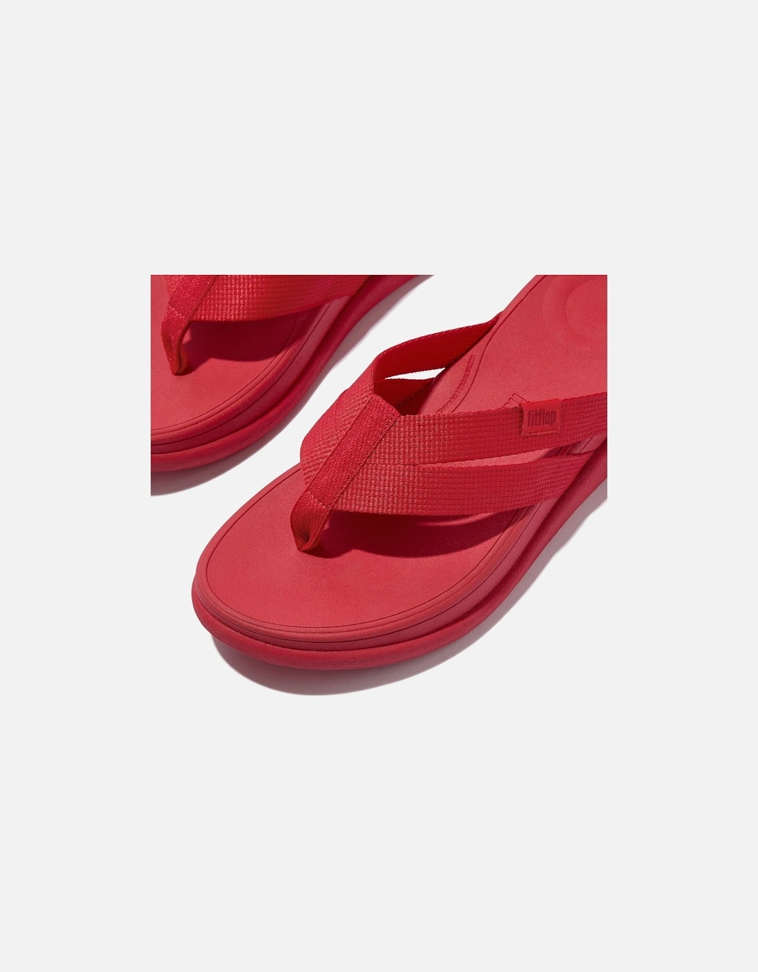 F-Mode Go Polyester Women's Red Flip Flops