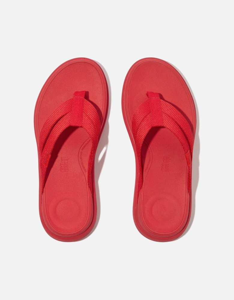 F-Mode Go Polyester Women's Red Flip Flops