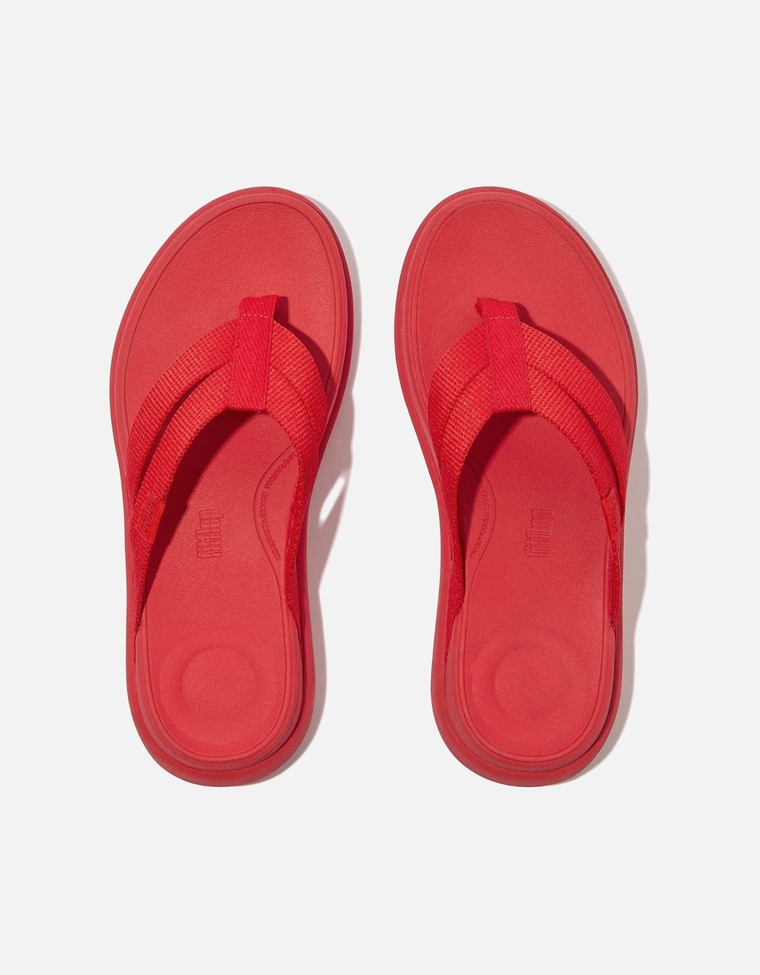 F-Mode Go Polyester Women's Red Flip Flops
