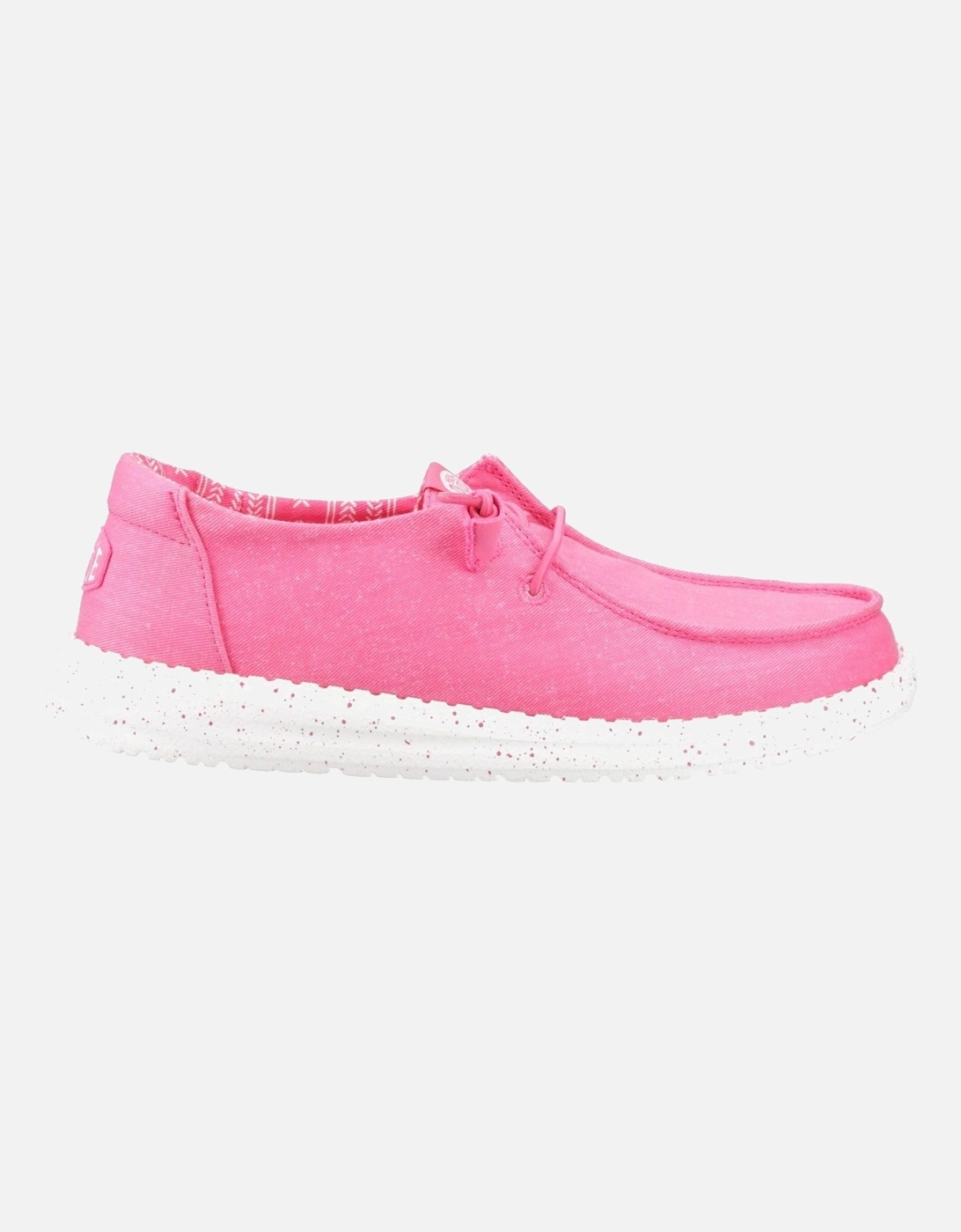 HEYDUDE Wendy Stretch Canvas Cotton Women's Fandango Pink Moccasins Shoes, 2 of 1