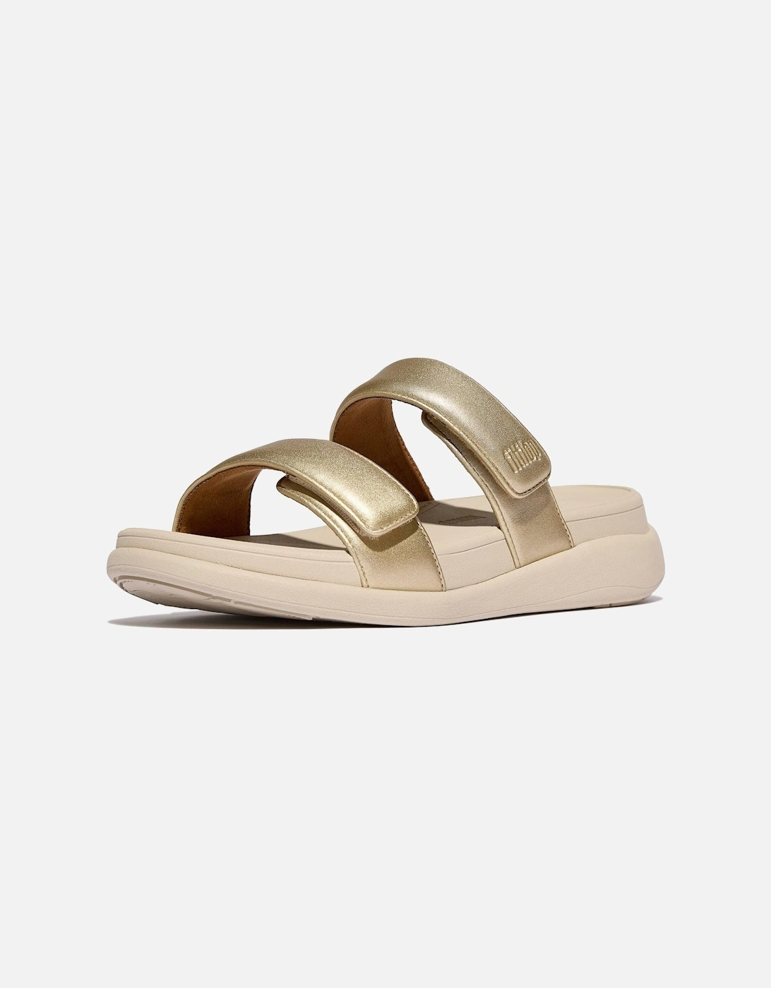 Fitflop Women's Gold F-Mode Go Polyurethane Platino Sandals - Size: 7