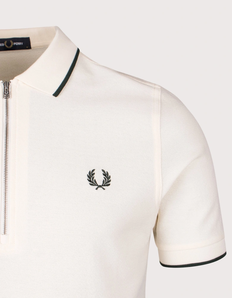 Crepe Piqué Polo Shirt