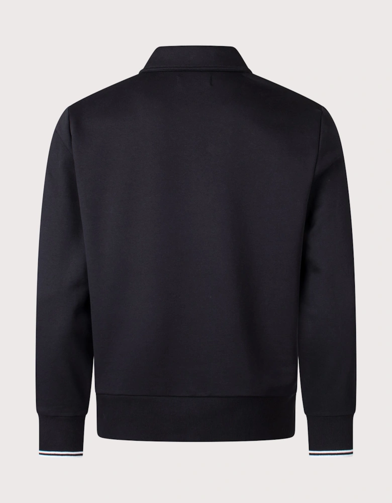 Quarter Zip Collared Sweatshirt