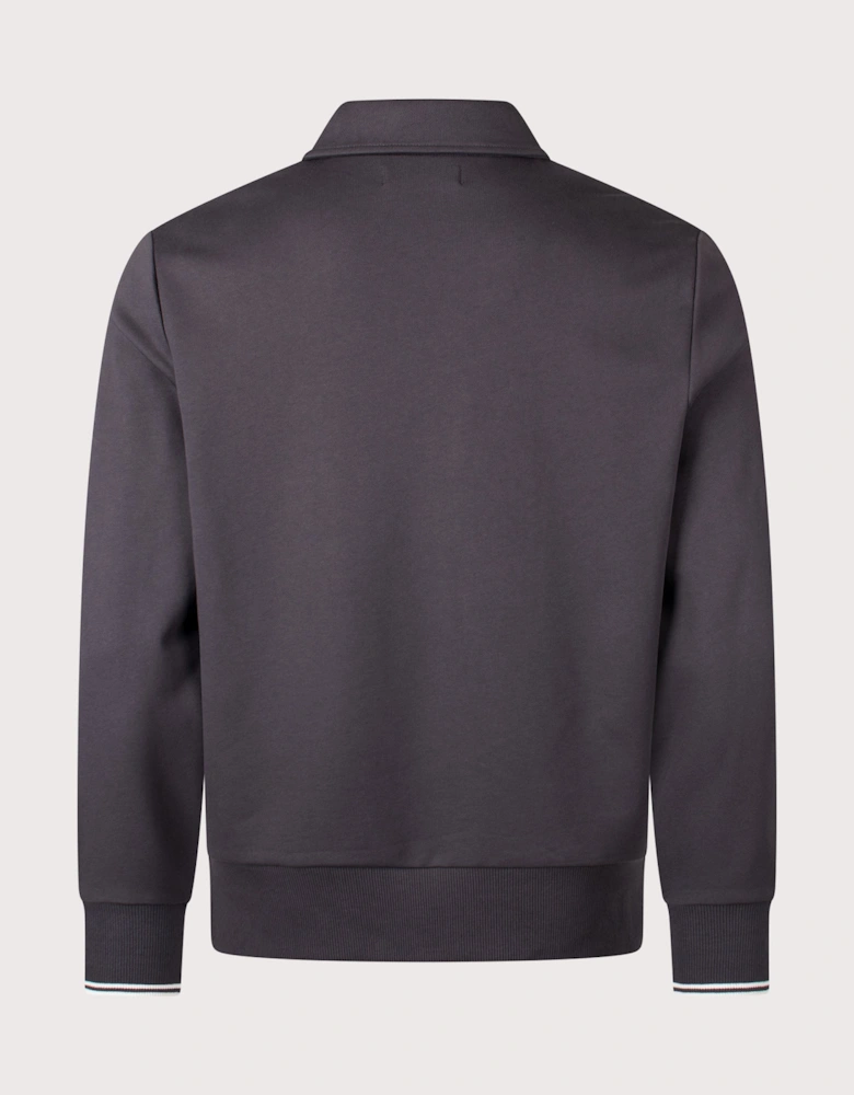 Quarter Zip Collared Sweatshirt