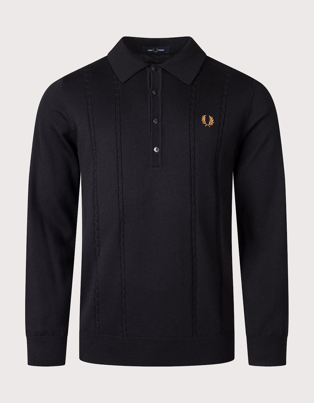 Long Sleeve Cable Knitted Polo Shirt, 4 of 3