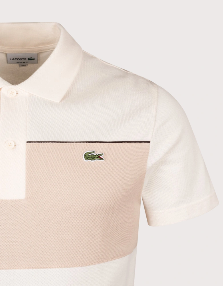 Colour Block Piqué Polo Shirt