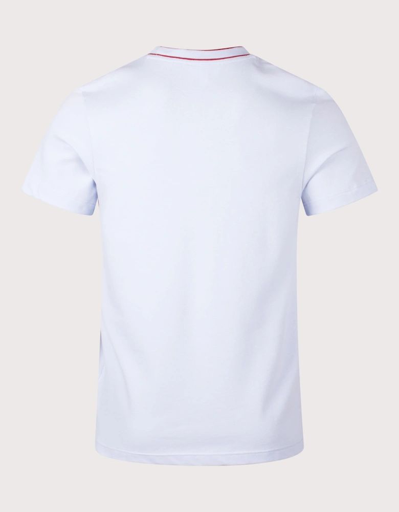 Stretch Piqué Stripe Collar T-shirt