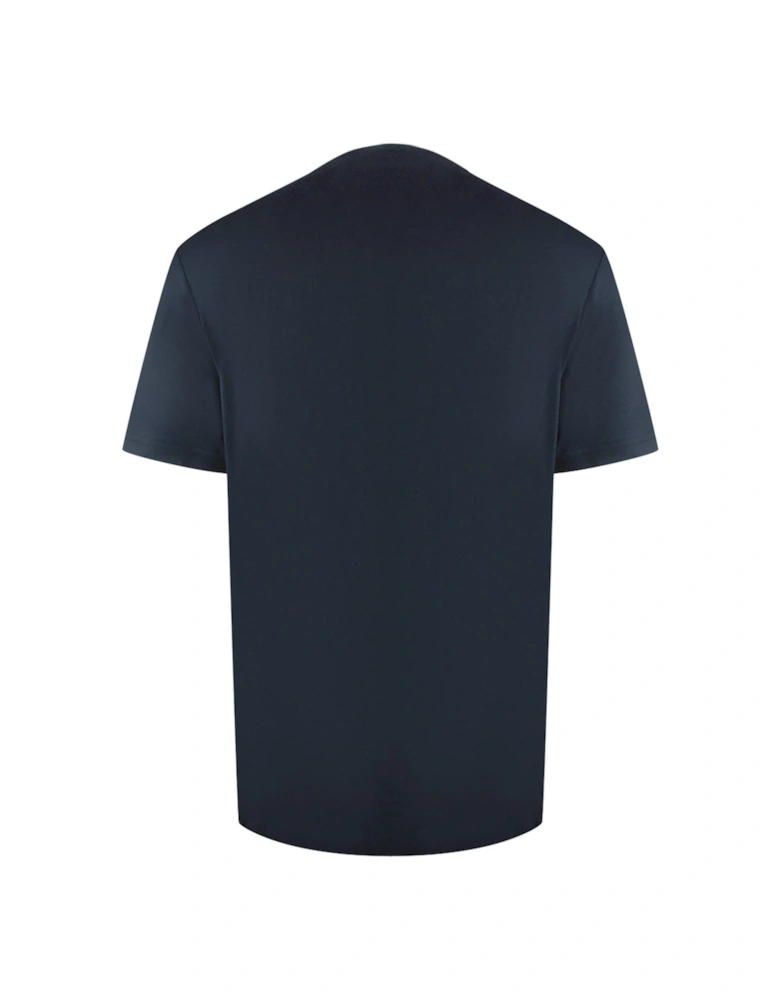 Pixel Logo Navy Blue T-Shirt