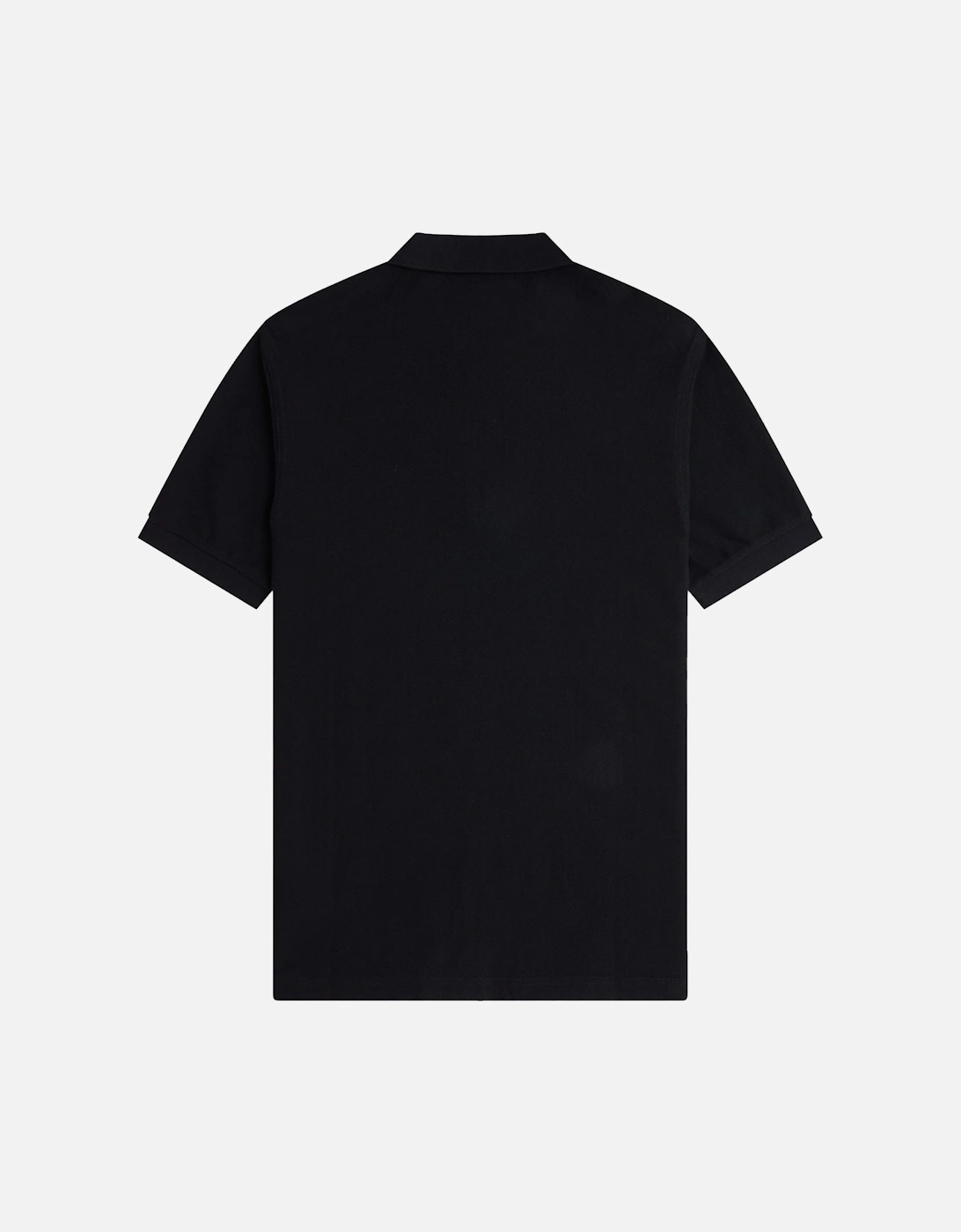 Vertical Stripe Half Zip Polo Shirt Black/Champagne