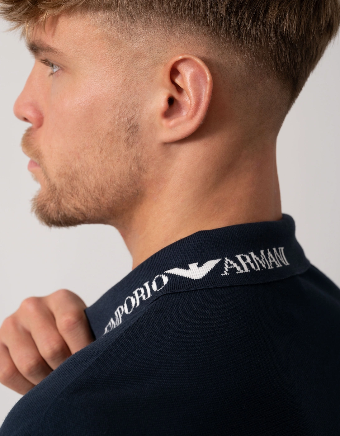 Mens Beach Polo - Armani Blue