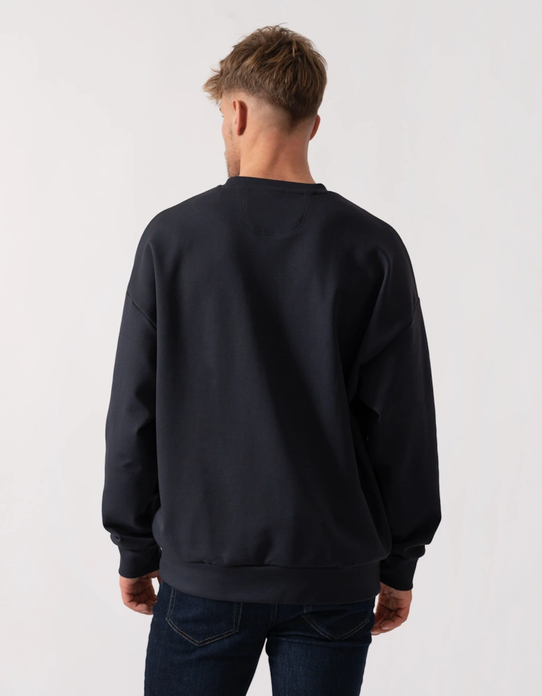 BOSS Green Stenson Mens Crew Neck Sweatshirt - Dark Blue 403