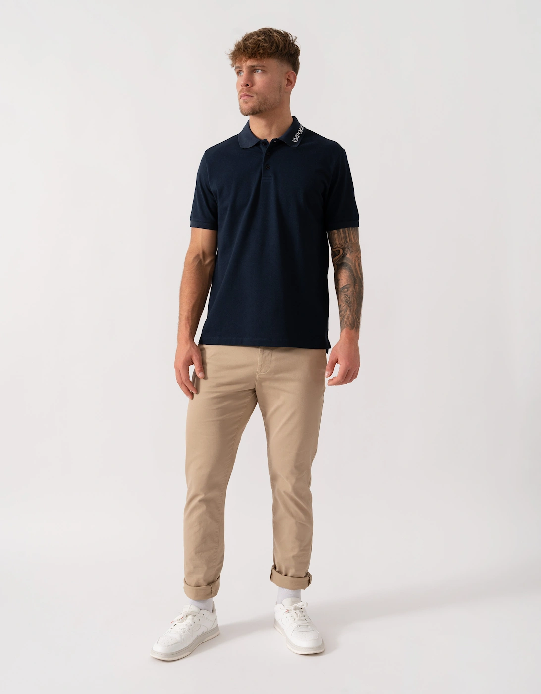 Mens Beach Polo - Armani Blue