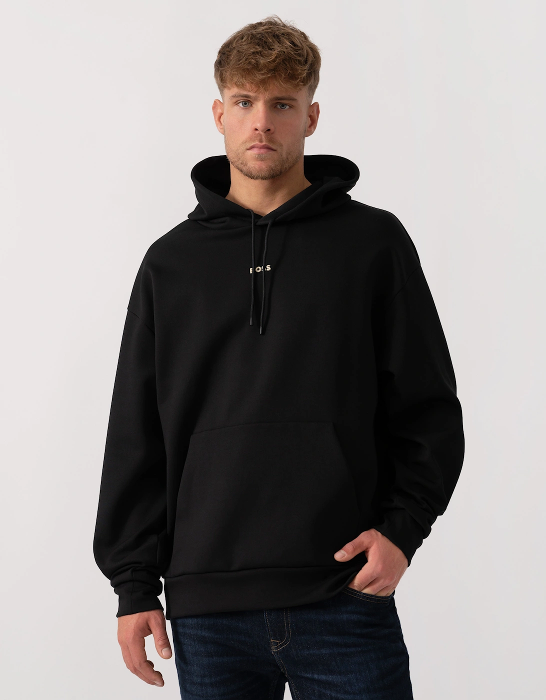 BOSS Green Sly Zone Mens Pullover Hoodie - Black 002, 5 of 4