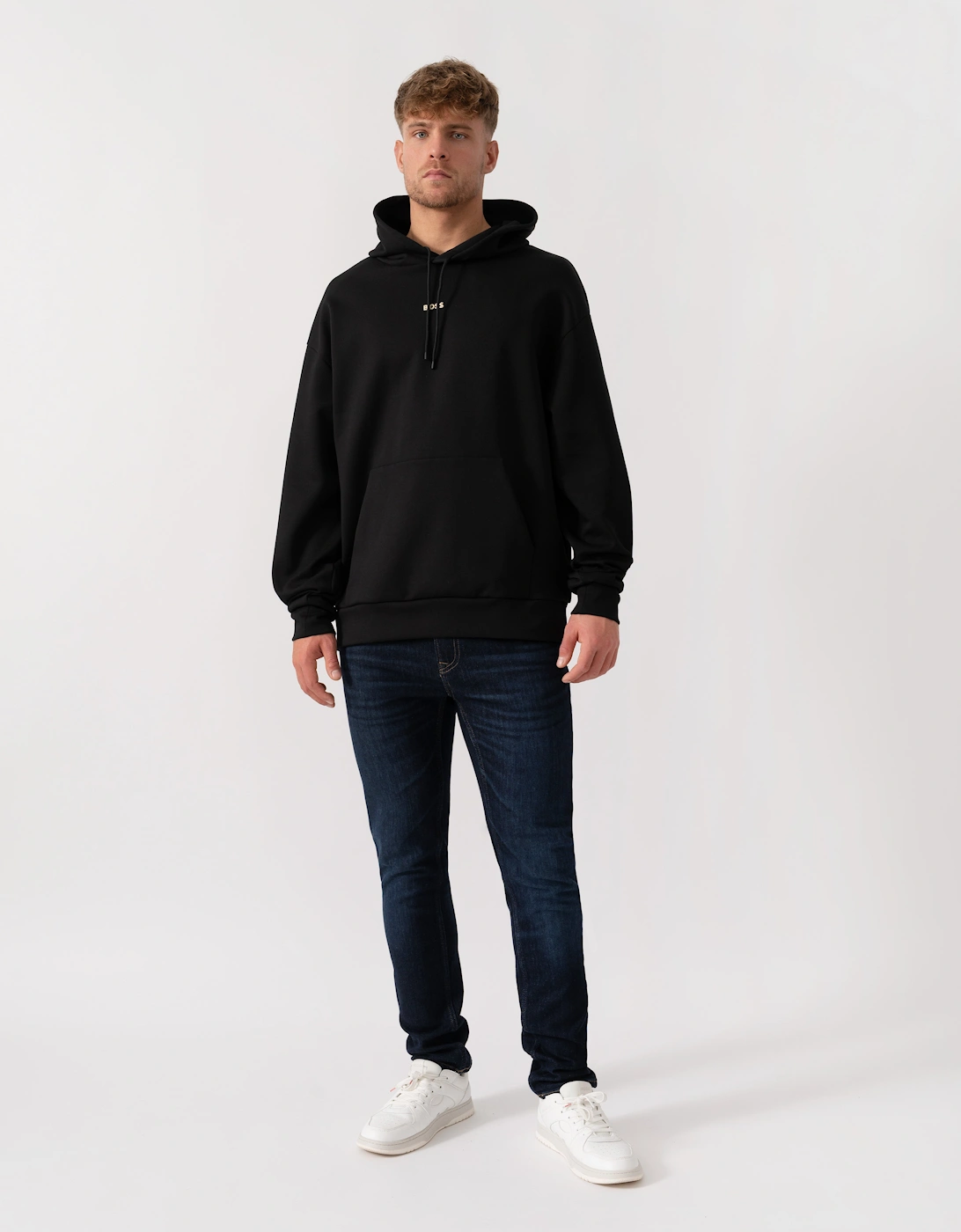 BOSS Green Sly Zone Mens Pullover Hoodie - Black 002