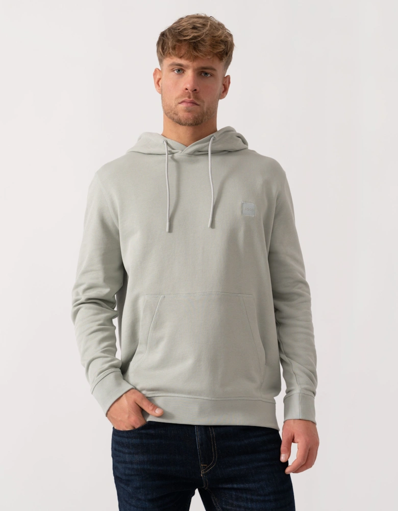 BOSS Orange Wetalk Mens Pullover Hoodie With Logo Patch - Silver 043