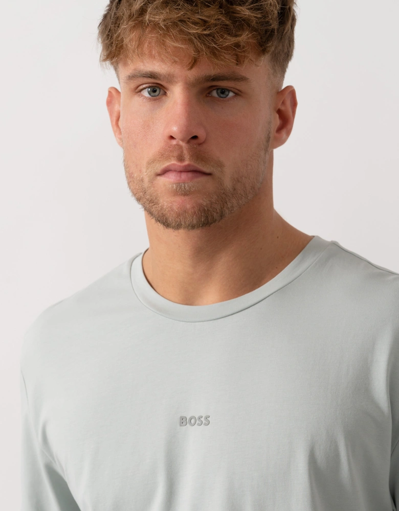 BOSS Orange TChup Mens Crew Neck Small Logo T-Shirt - Silver 043