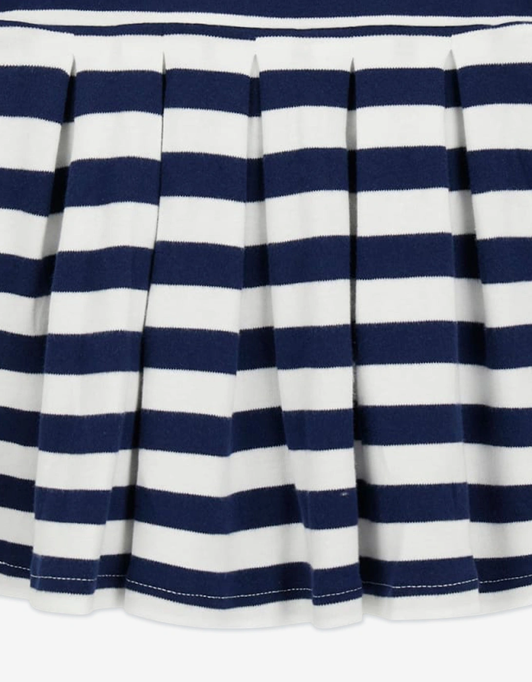Girls Striped Jersey Dress in Navy