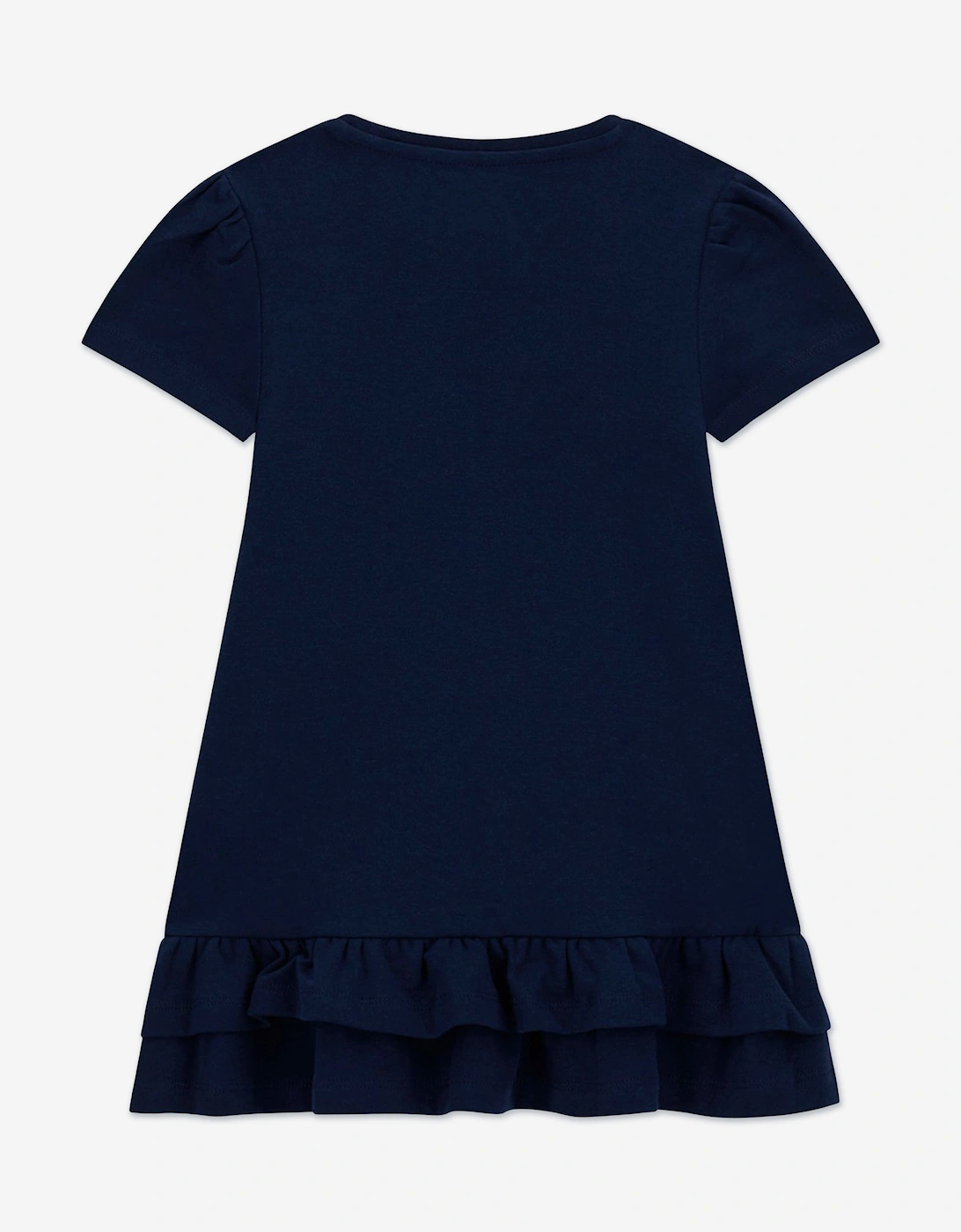 Girls Logo Jersey Dress in Navy