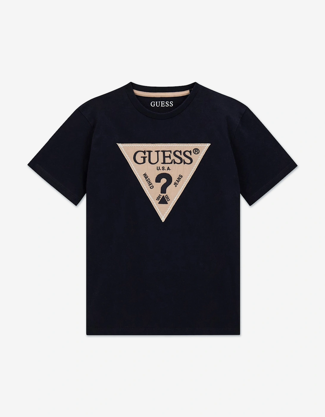 Boys Logo Print T-Shirt in Navy, 5 of 4