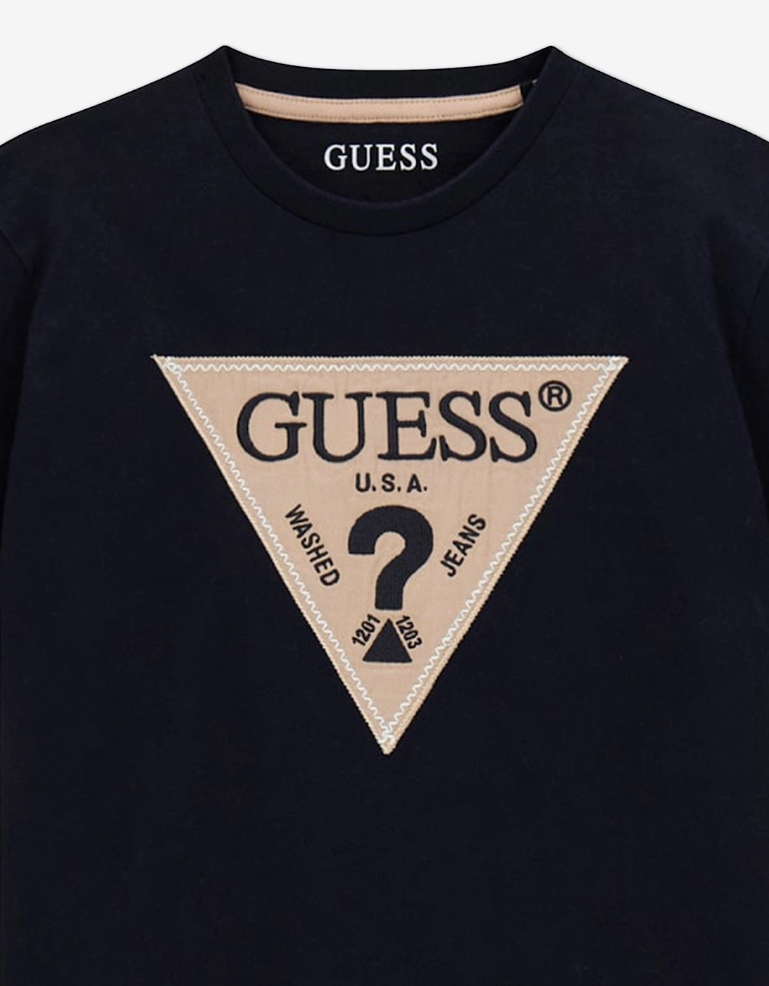 Boys Logo Print T-Shirt in Navy