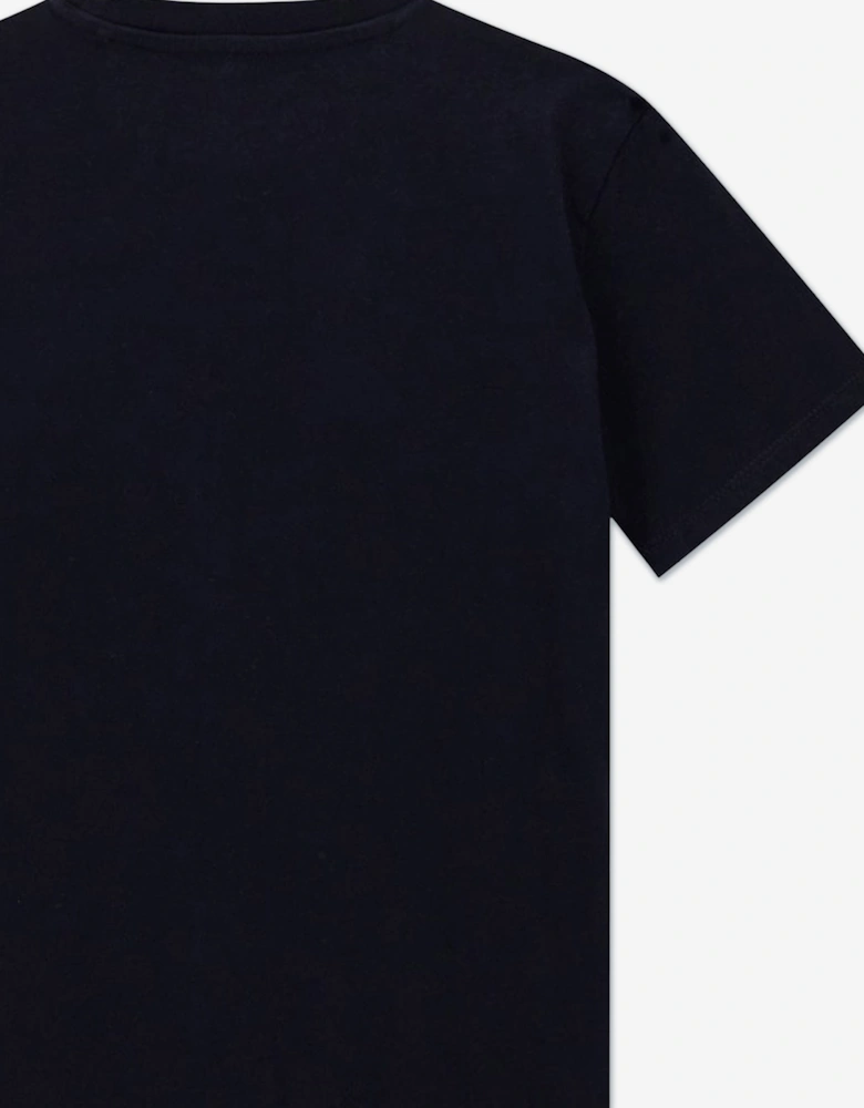Boys Logo Print T-Shirt in Navy