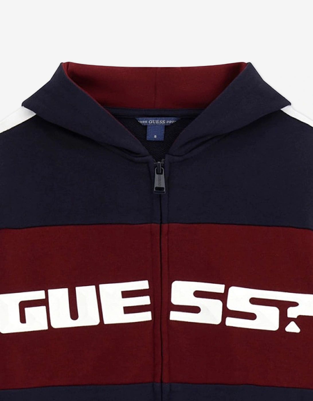 Boys Logo Zip Up Top in Navy