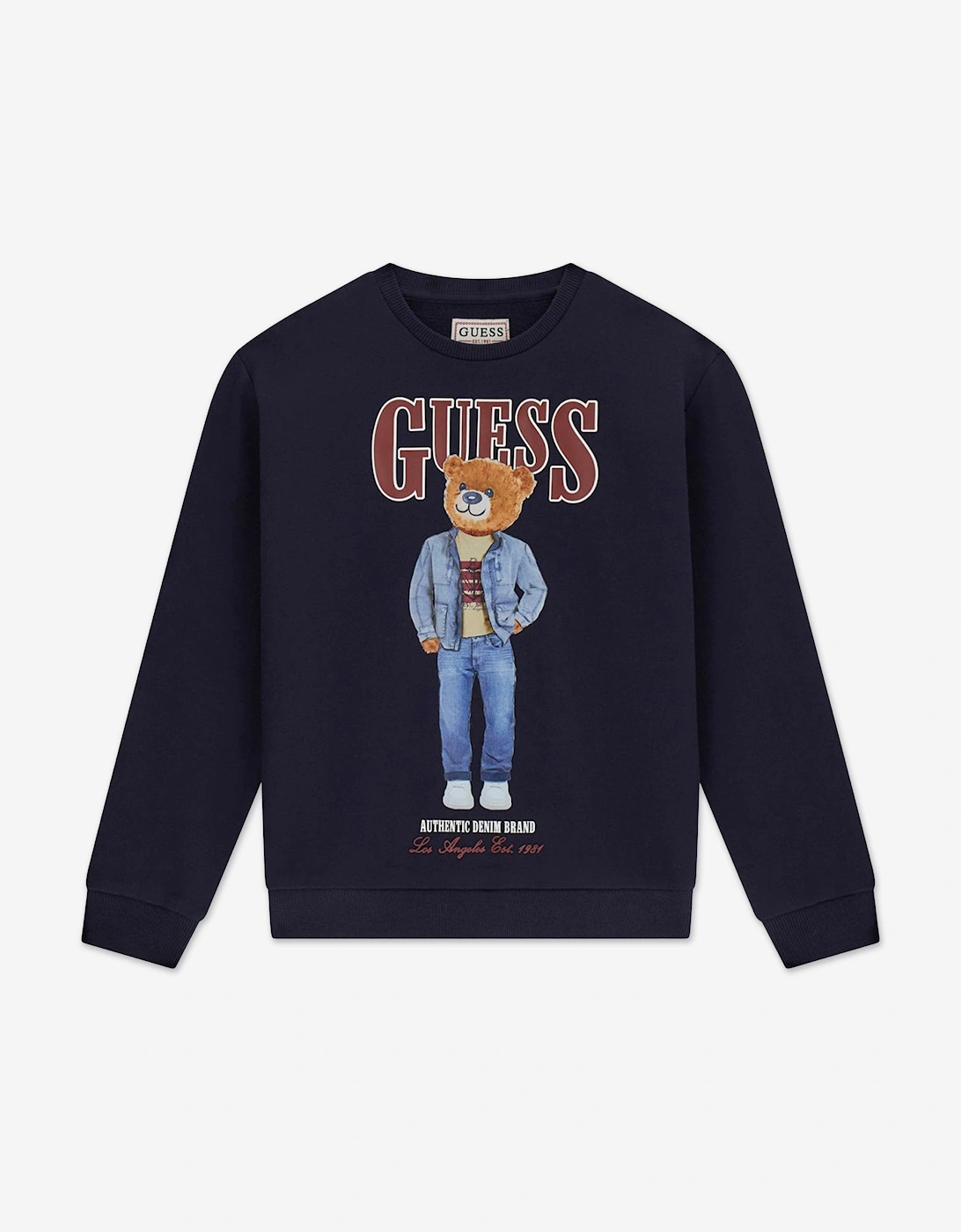 Kids Bear Logo Sweatshirt in Navy, 5 of 4