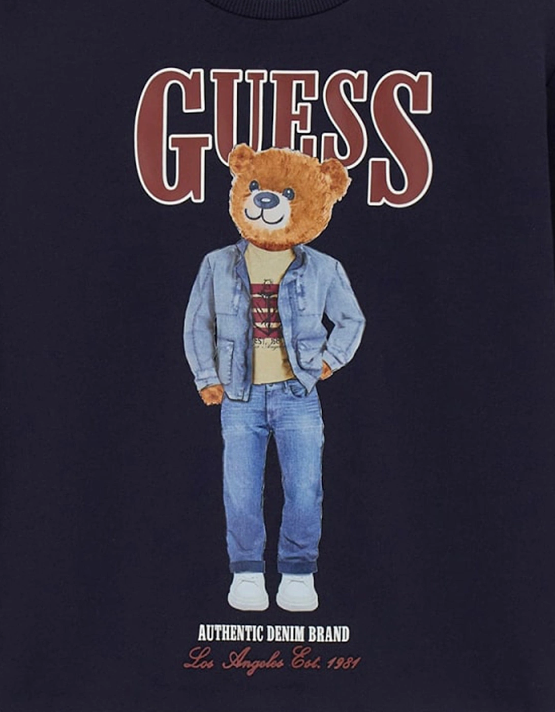 Kids Bear Logo Sweatshirt in Navy