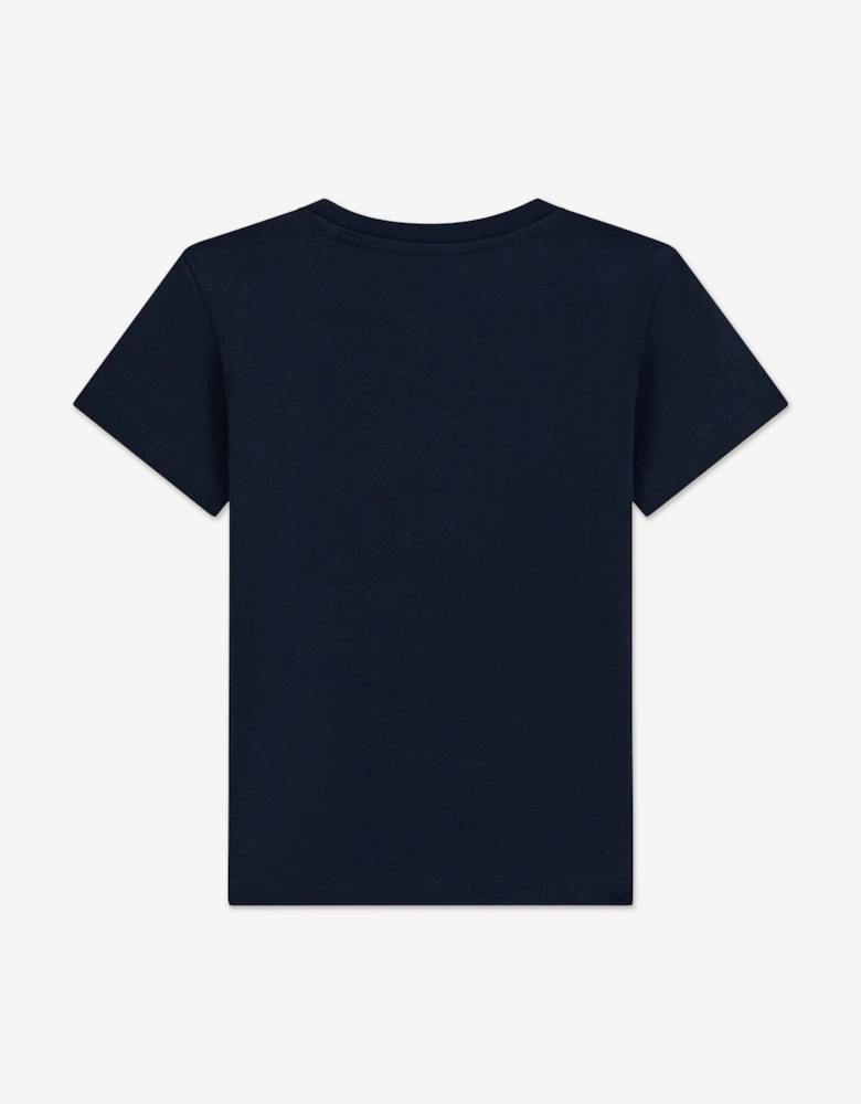 Boys Bear Logo T-Shirt in Navy
