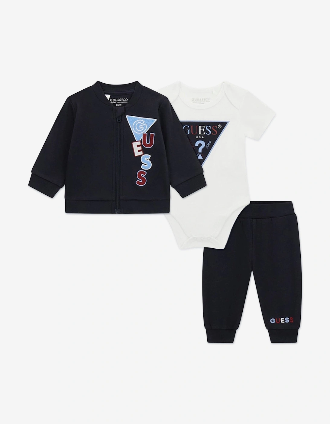 Baby Boys 3 Piece Tracksuit Set in Navy