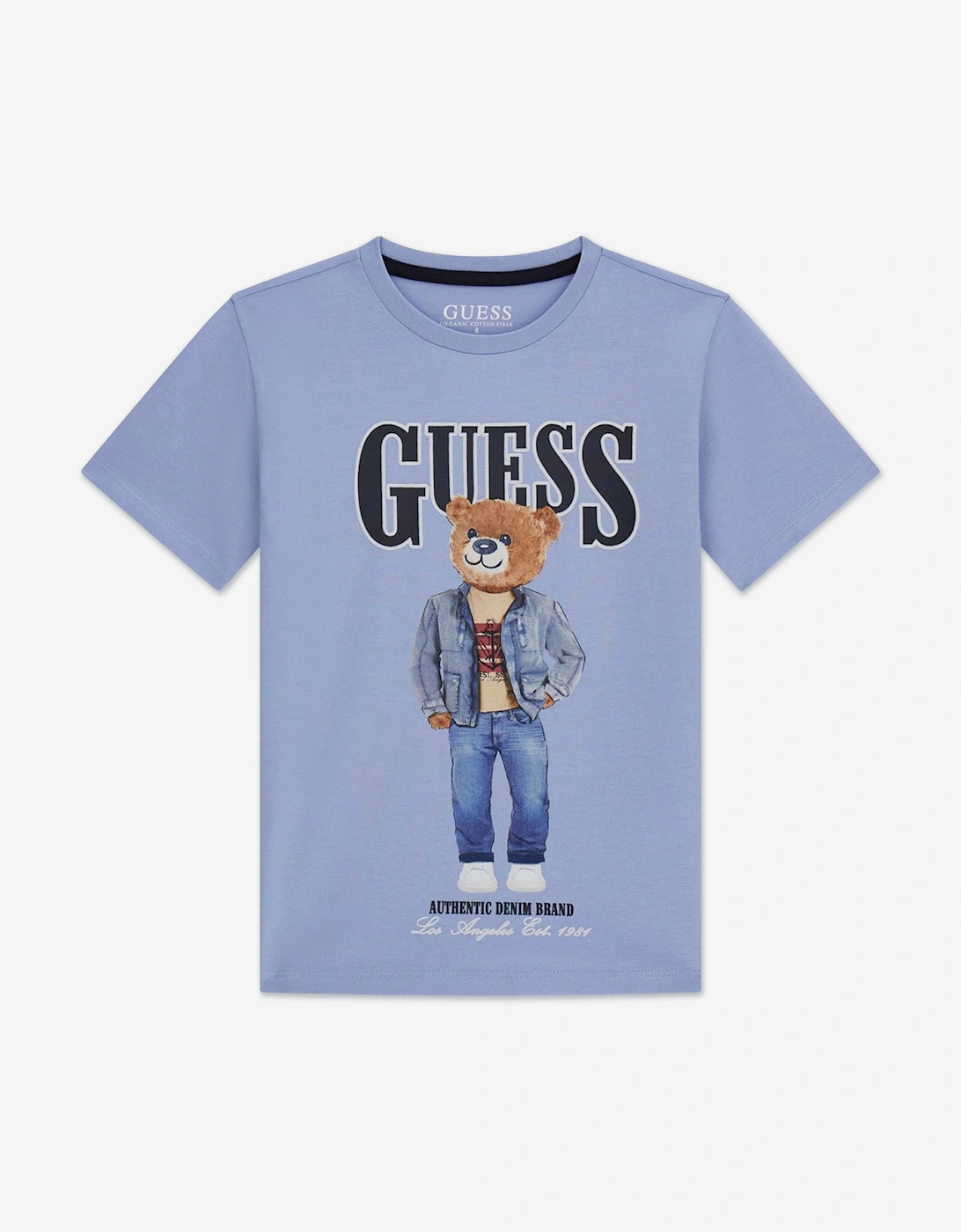 Boys Bear T-Shirt in Blue, 5 of 4