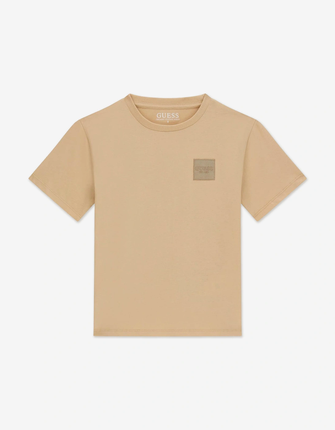Boys Logo Badge T-Shirt in Beige, 5 of 4