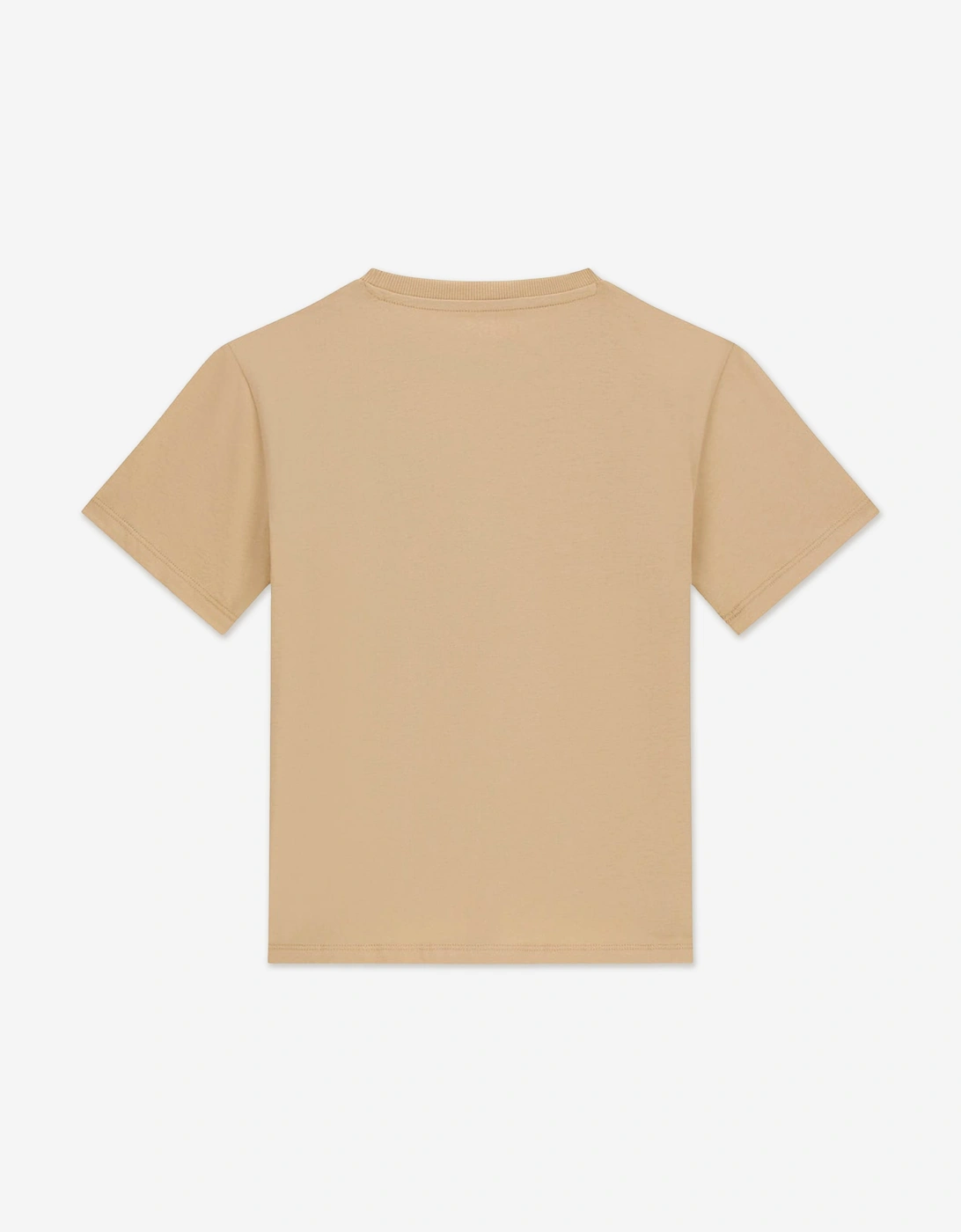 Boys Logo Badge T-Shirt in Beige