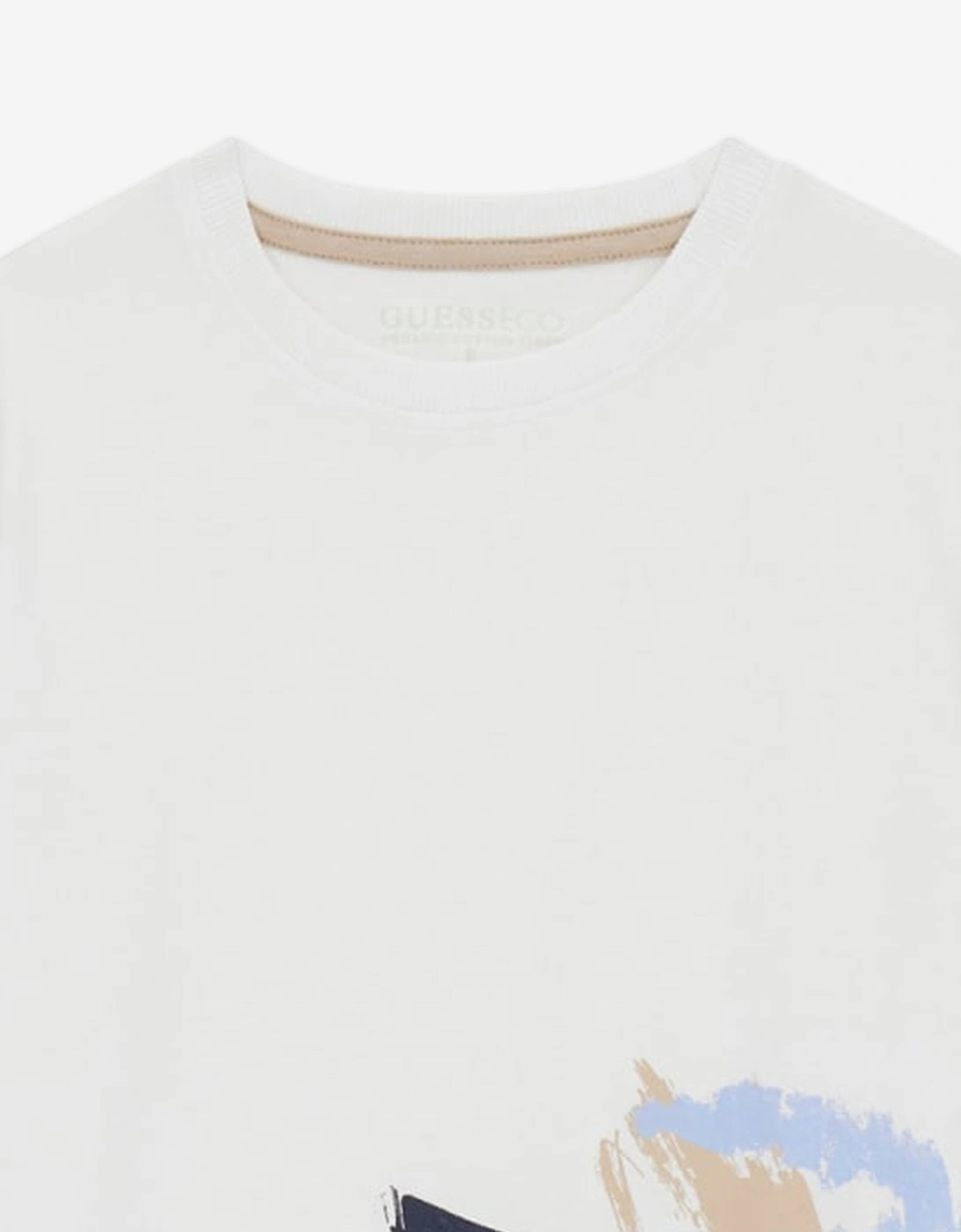 Boys Logo Print T-Shirt in White