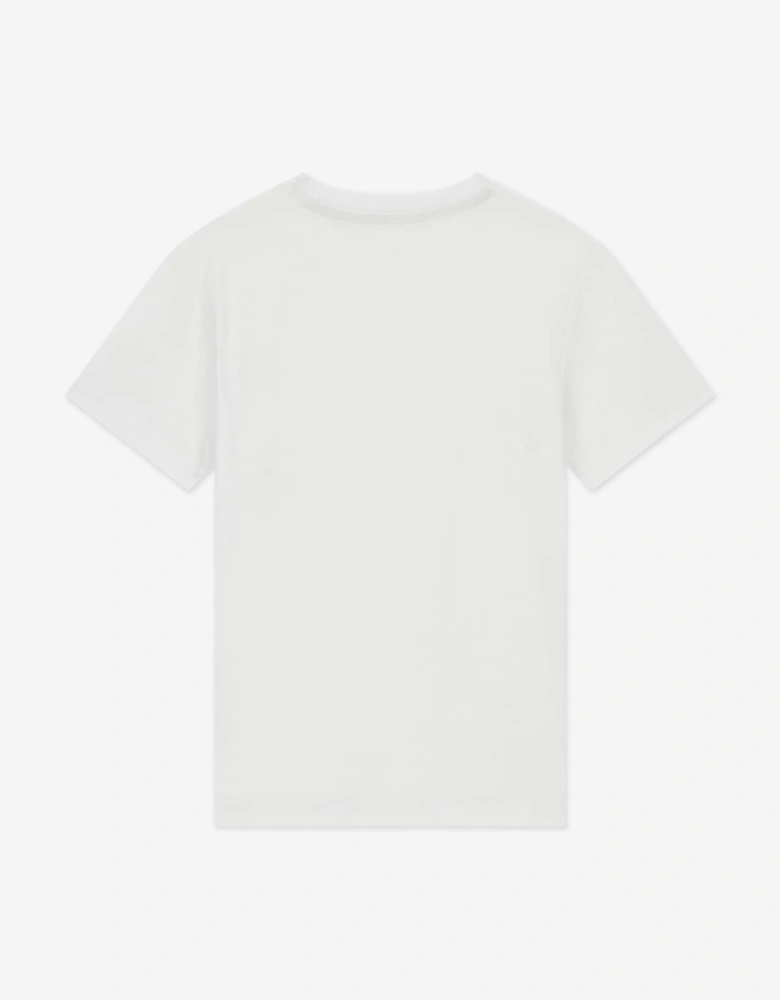 Boys Logo Print T-Shirt in White