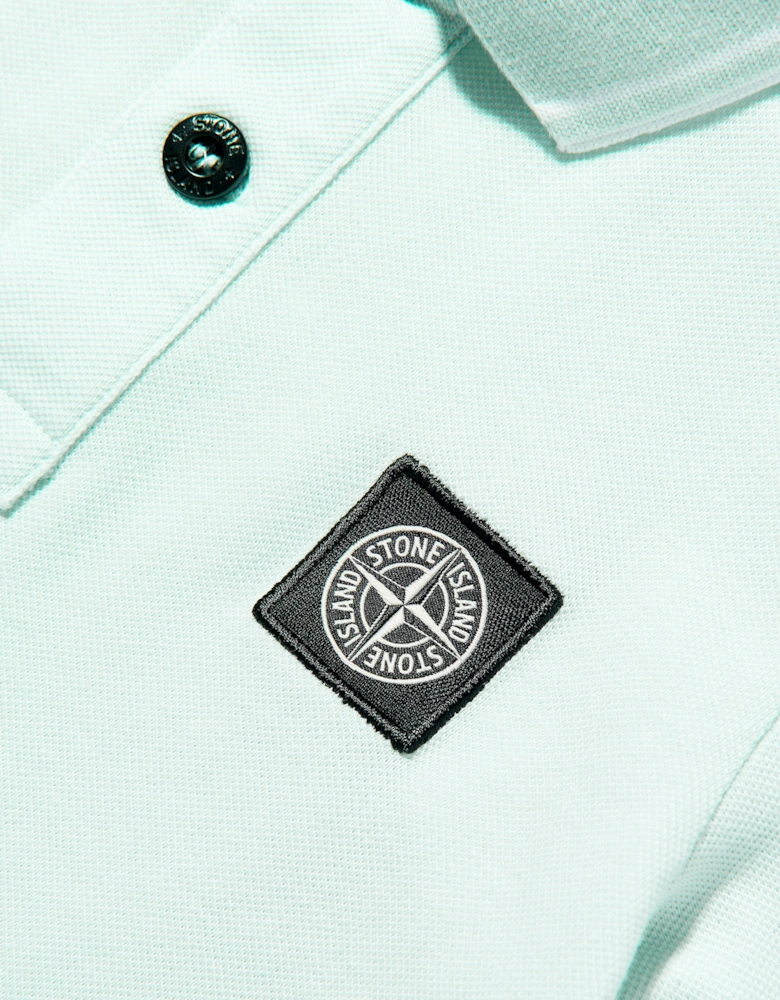 Boys Compass Patch Polo Shirt in Blue