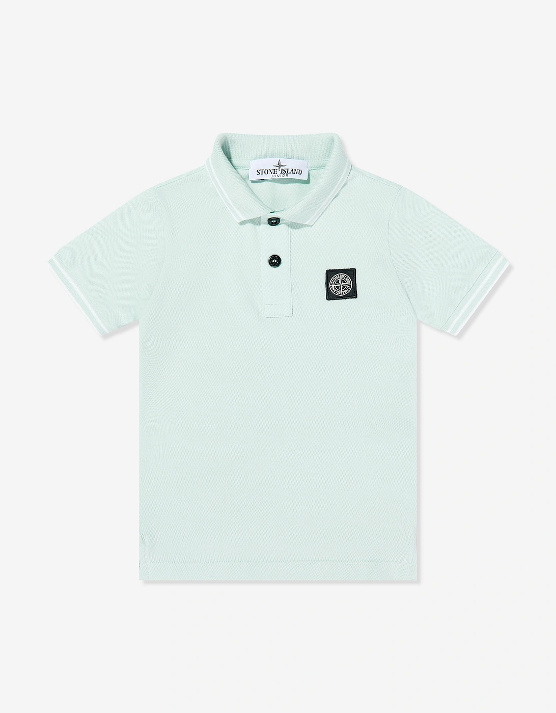Stone Island Boys Blue 'S Compass Patch Polo Shirt In - Size: 10 Years Kids