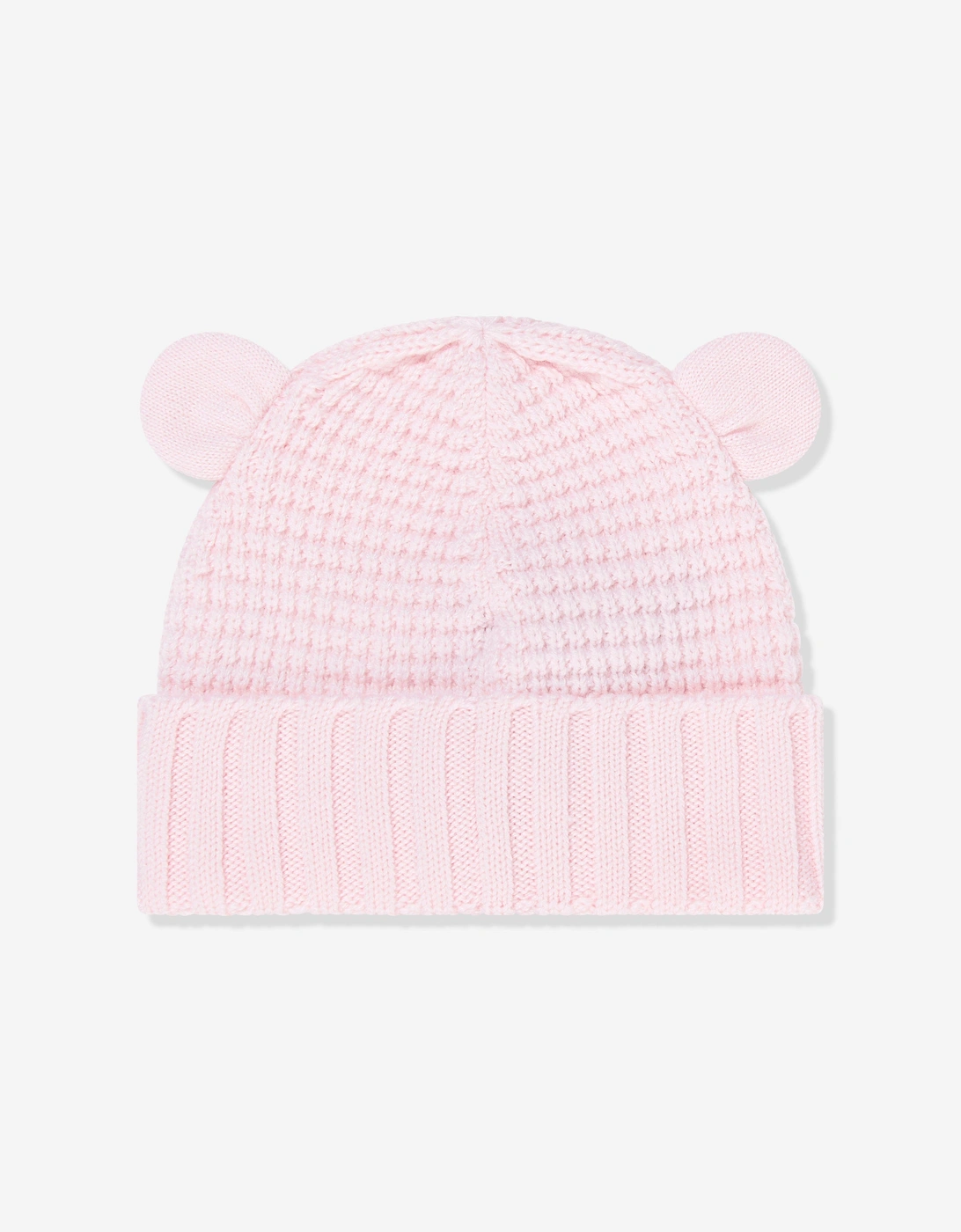 Enfant Baby Girls Wool Beanie Hat with Ears in Pink