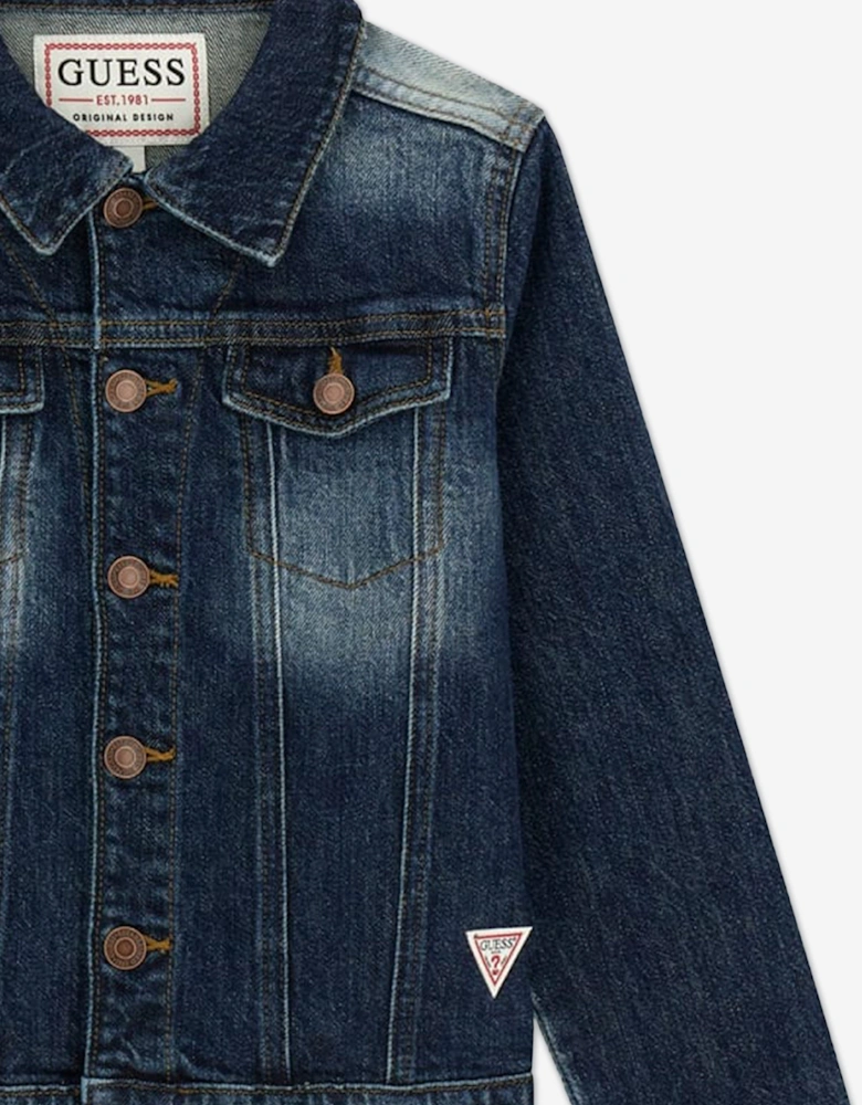 Boys Comfort Denim Jacket in Blue