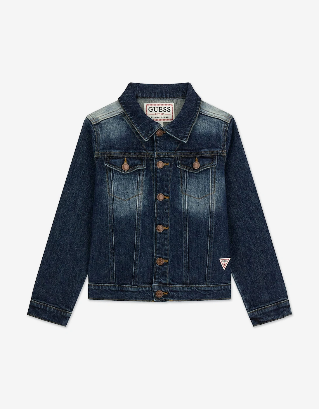 Boy's Guess Boys Comfort Denim Jacket in Navy - Size: 10 years