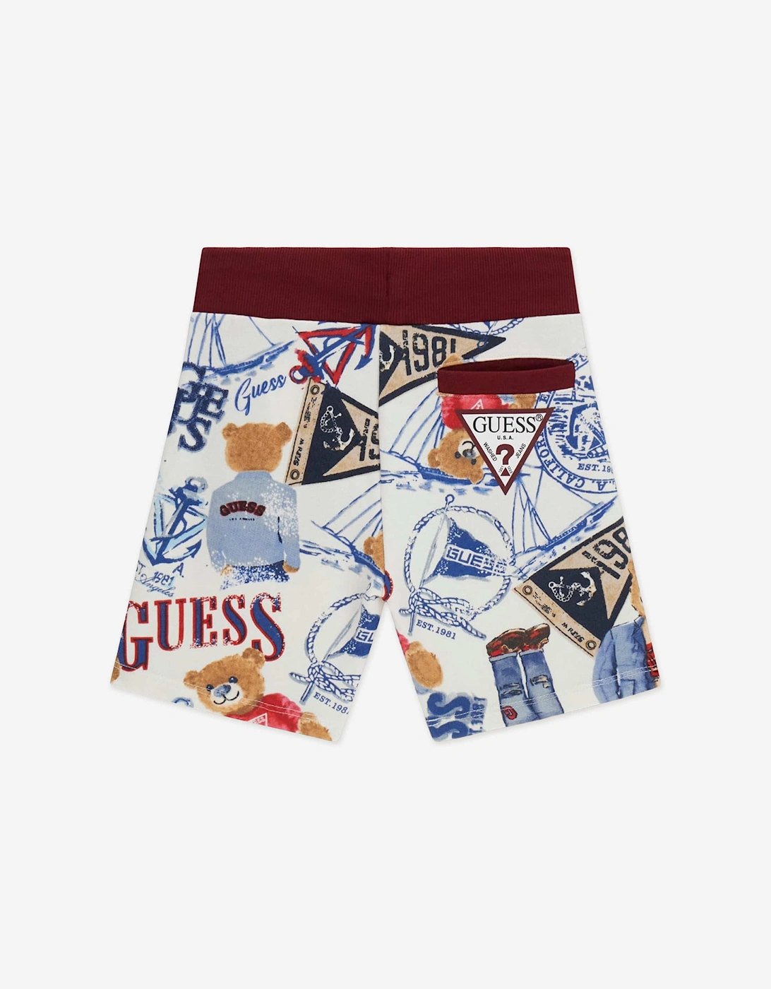 Boys Nautical Bear Shorts in Multicolour