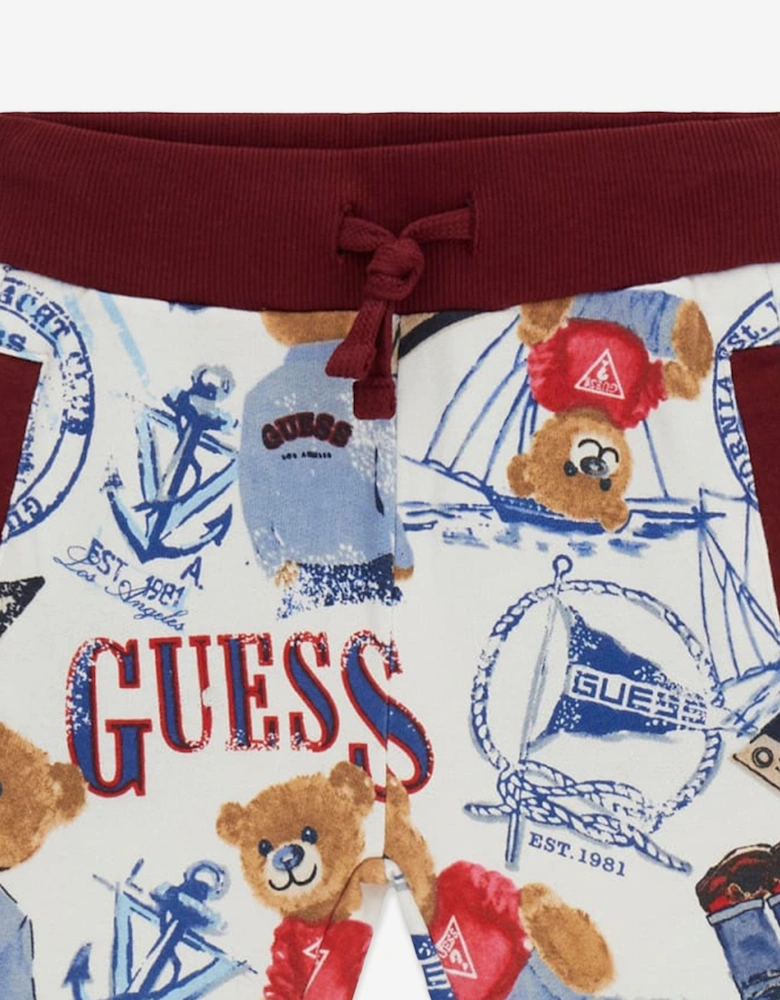 Boys Nautical Bear Shorts in Multicolour