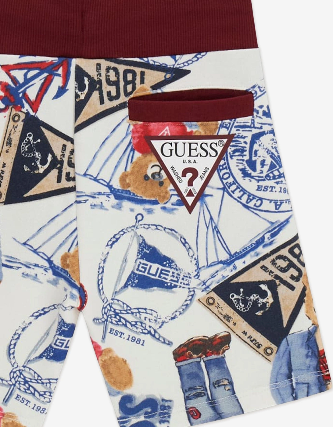 Boys Nautical Bear Shorts in Multicolour