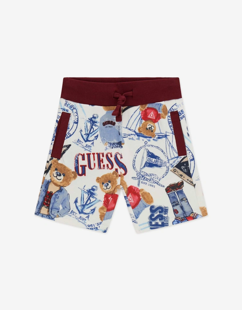 Boys Nautical Bear Shorts in Multicolour
