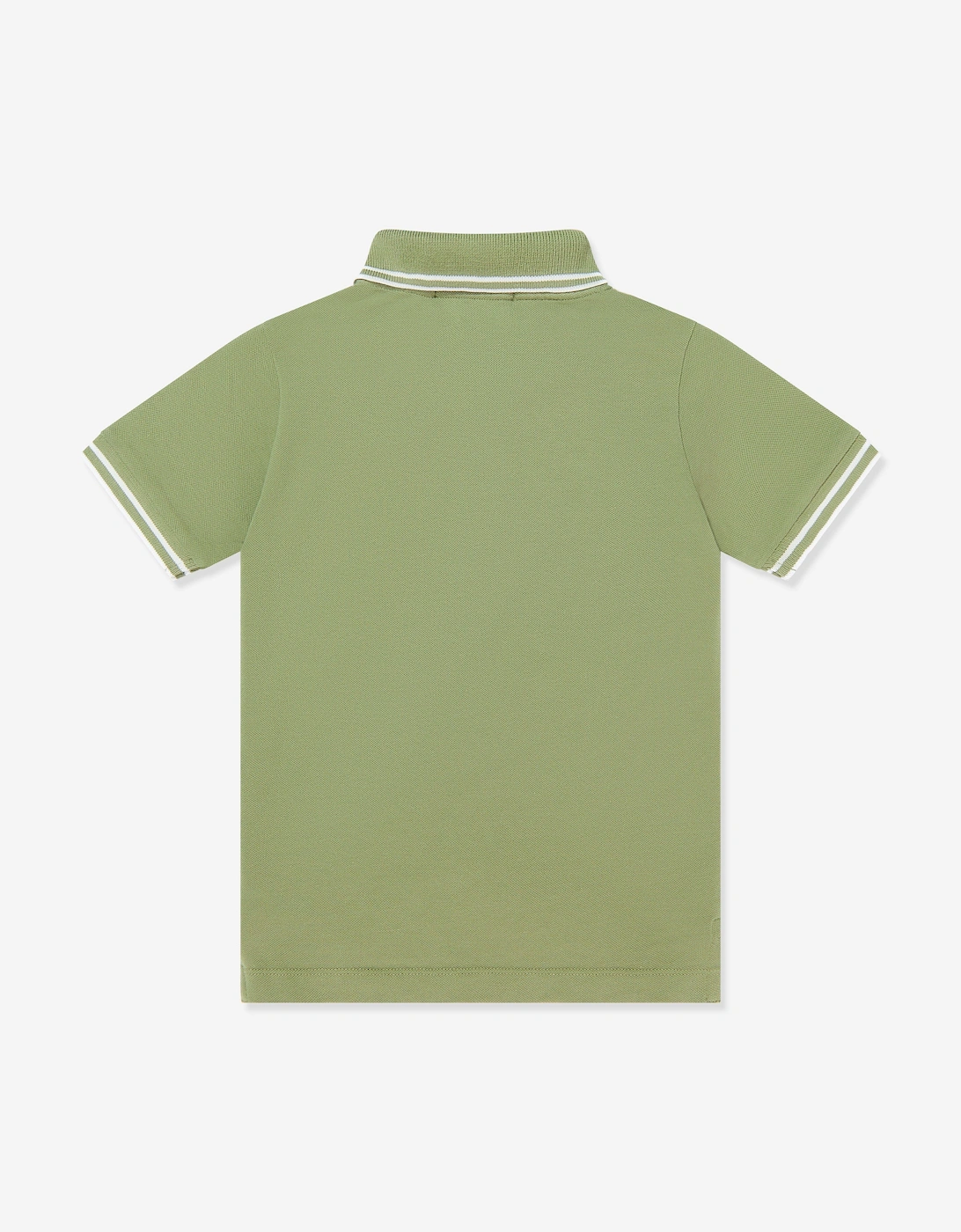 Boys Compass Patch Polo Shirt in Green