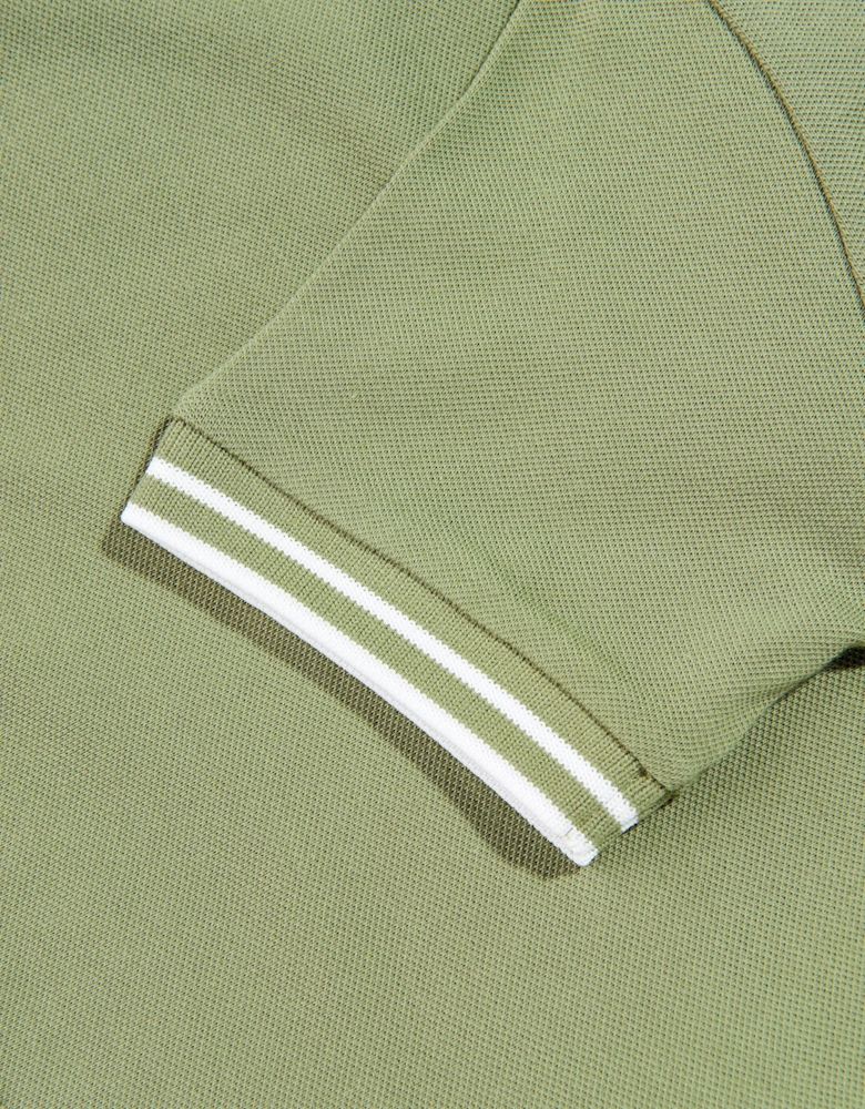 Boys Compass Patch Polo Shirt in Green