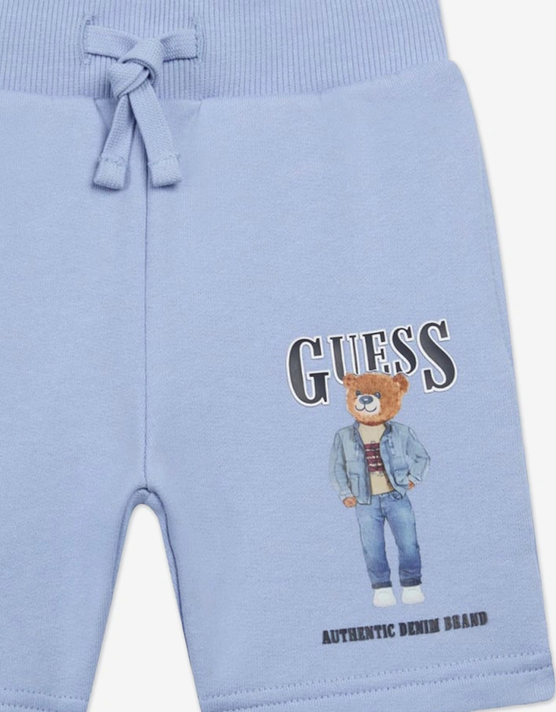 Boys Bear Logo Shorts in Blue